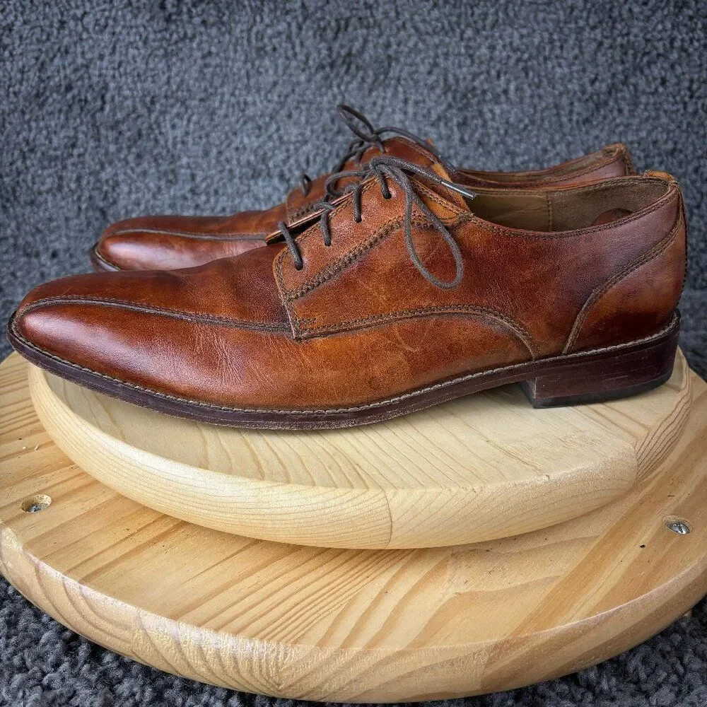 Cole Haan Giraldo II Bike Toe Derby Mens 12 Brown Brogue Oxford Dress Shoe Grand